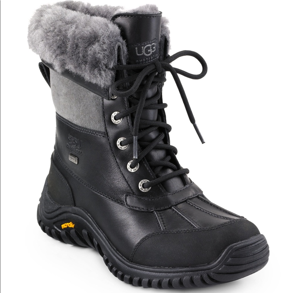 Black and Grey UGG snow boots